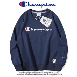 พร้อมส่ง! พร้อมส่ง Champion เสื้อยืด แขนยาว ผ้าฝ้ายแท้ ปักลาย