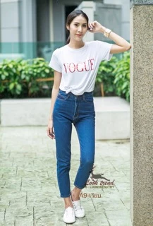 👖มีไซส์ใหญ่ S-40"💓กางเกงยีนส์ทรงบอย⚡️ยีนส์เอวสูงผ้าไม่ยืด💓สีขาวทรงบอลลูน จะใหญ่กว่าสีอื่นตรงสะโพกไซส์แจ้งใต้รูป-#-2
