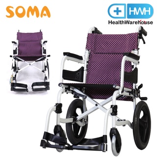 รถเข็นผู้ป่วย Soma 250.5 F14 ( สีม่วง ) Wheelchair Hospital วีลแชร์ รถเข็น รถเข็นผู้สูงอายุ พับได้ รถเข็นผู้ใหญ่ วิลแชร์ผู้ป่วย