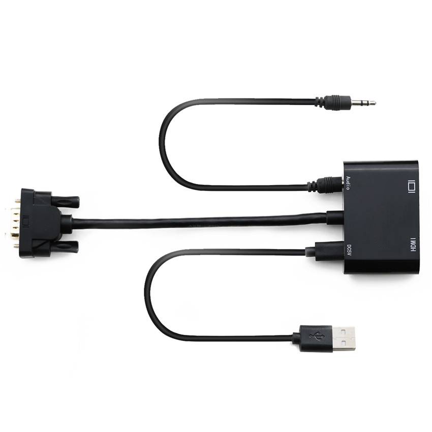 อะแดปเตอร์แยก VGA เป็น HDMI และ VGA พร้อมเสียง 3.5 มม. รองรับจอแสดงผลคู่ ราคา ถูกที่สุด ดีลบีเคเค แกลเลอรีภาพที่ 6