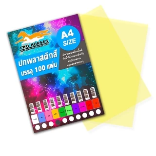 (ส่งด่วน) แผ่นใส ปกพลาสติก สี แผ่นรองปกสี ขนาด A4 บรรจุ 100 แผ่น 10สี