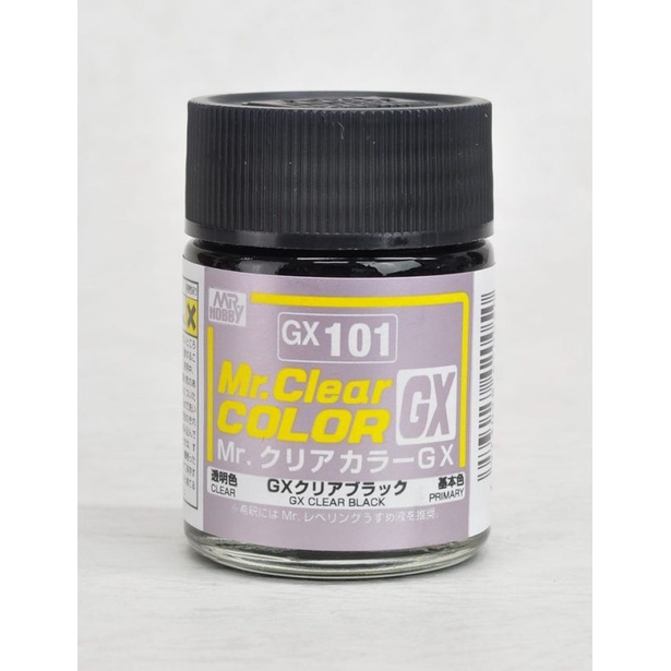 MR.CLEAR COLOR GX 18ml. MR.CLEAR COLOR GX101 CLEAR BLACK