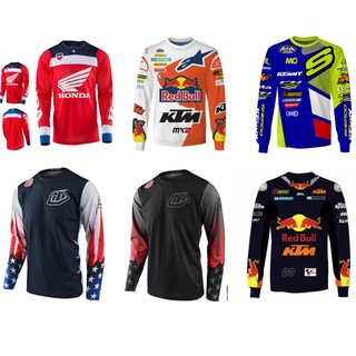 เสื้อกีฬาแขนยาว ลาย KTM Downhill Motocross Jersey DH BMX สําหรับขี่รถจักรยานยนต์วิบาก