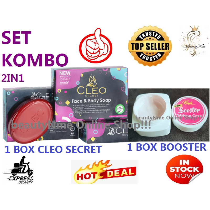 Set KOMBO 2in1(Cleo Secret + Kayla Booster Whitening Cream)