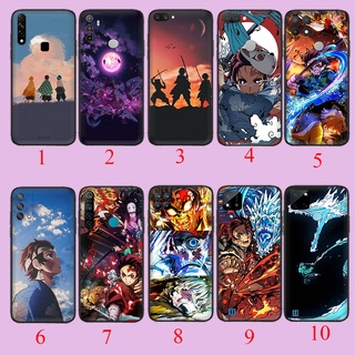 เคสโทรศัพท์มือถือ แบบนิ่ม พิมพ์ลาย Demon Slayer สีดํา สําหรับ Realme X Lite XT X2 C21Y C25Y C25 C25S