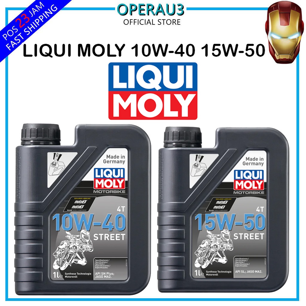 Liqui Moly Street 4T 10W-40W/15W-50W (1.0 LITRE) น้ํามันเครื่องรถจักรยานยนต์ LIQUI MOLY ใหม่