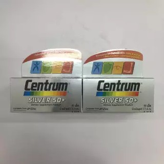 [แพ็คคู่] Centrum SILVER 50+ A to Zinc + Beta-Carotene Lutien 90tab x2กระปุก  [แพ็คคู่]