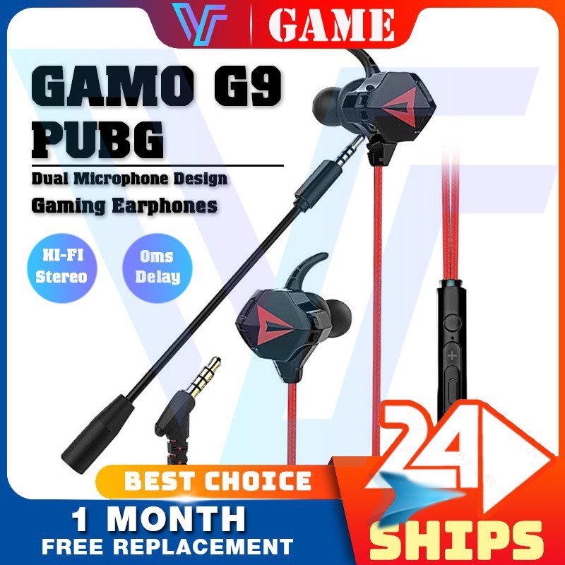 หูฟังสำหรับเล่นเกม GAMING E-หูฟังสำหรับเล่นกีฬาการตัดเสียงรบกวนเฮดโฟนแบบเสียบหูที่ถอดออกได้ไมค์สเตอริโอสำหรับ Smartphone
