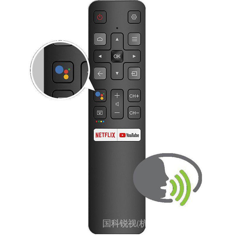 ใหม่ Original RC802V FNR1 เสียงรีโมทคอนโทรลสําหรับ TCL Android 4K สมาร์ททีวี Netflix YouTube RC802V 