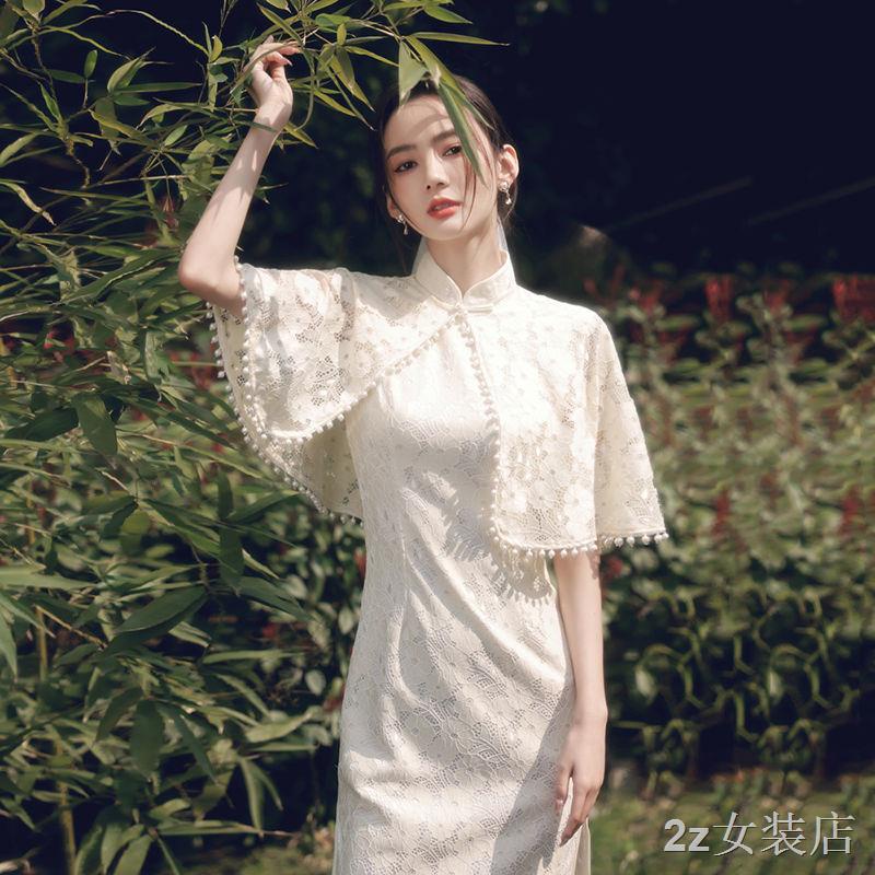 พร้อมส่ง❥Cheongsam เดรสลูกไม้ฤดูร้อนสไตล์จีน