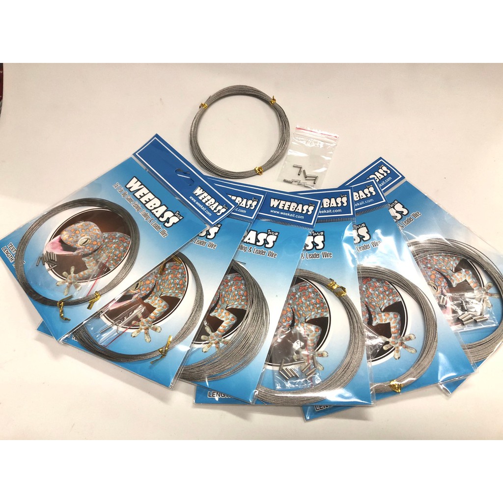 สลิงตุ๊กแก WEEBASS 7x7 สลิงนิ่มผูกได้ ไม่เคลือบ 10m (20-60lb) | WEEBASS 7x7 Soft Stainless Leader Wire (Uncoated)