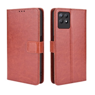 Realme Narzo 50 เคส Leather Case เคสโทรศัพท์ Stand Wallet Realme Narzo 50 เคสมือถือ Cover