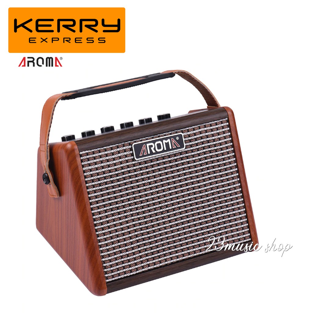 AROMA AG-15A แอมป์กีตาร์โปร่ง 15 วัตต์ เสียบไมค์ได้ ต่อบลูทูธได้ มีแบตในตัว + ช่องเสียบไมค์ ราคา ถูกที่สุด ดีลบีเคเค แกลเลอรีภาพที่ 2