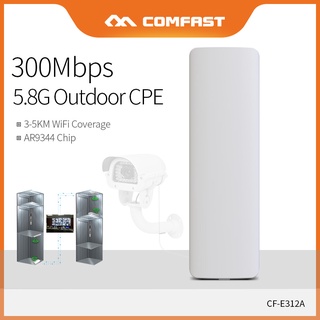 Comfast เสาอากาศไร้สาย WIFI CPE 5.8Ghz 300Mbps 2*14dBi CF-E312A-V2