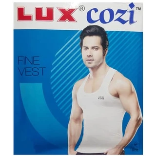 เสื้อกล้ามผู้ชาย LUX COZI 100% COTTON สีขาว *ผ้าไม่บาง* ไม่เหม็นอับ ระบายอากาศได้ดี