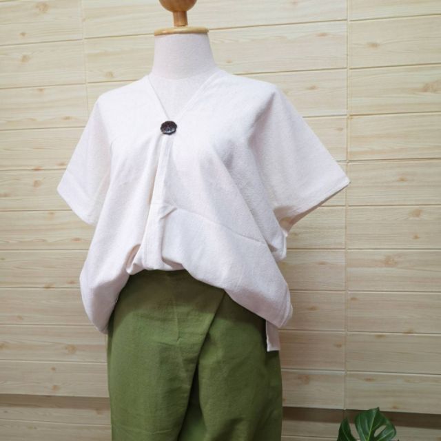 เสื้อกะเหรี่ยงผ้าฝ้าย มินิมอล ไซส์ 36 38 40 42 50