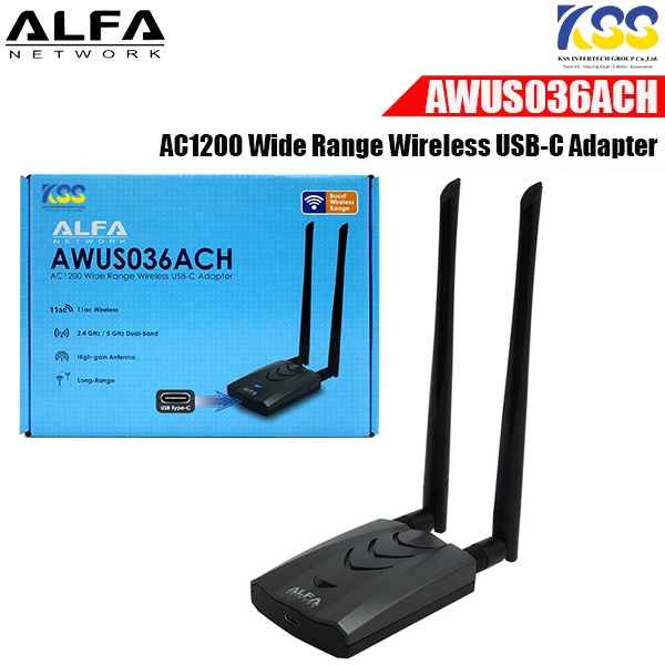 ALFA  AWUS036ACH Wireless USB Adapter USB 3.0 Wi-Fi Adapter Wireless AC1200 เป็น hight power  ประกัน