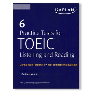 DKTODAY หนังสือ KAPLAN 6 PRACTICE TESTS FOR TOEIC LISTENING AND READING