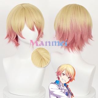 Manmei Tenma Tsukasa Blonde Orange Mix Cosplay Wig Project SEKAI COLORFUL STAGE! Straight Heat Resistant Synthetic Cosplay Hair