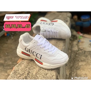 รองเท้าG.U.CC.l.🔥🔥รองเท้าผู้ชายหญิง SIZE.36-45 *มี 4 สี รองเท้าผ้าใบชายและหญฺิงใส่ได้ ทรงสูง🚀พร้อมส่ง🚀