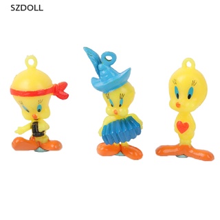 [cxSZDOLL]  10Pcs/Set Cartoon Bird Toy Figures Woman Tweety Anime Figures Toys Figure Man  DOM