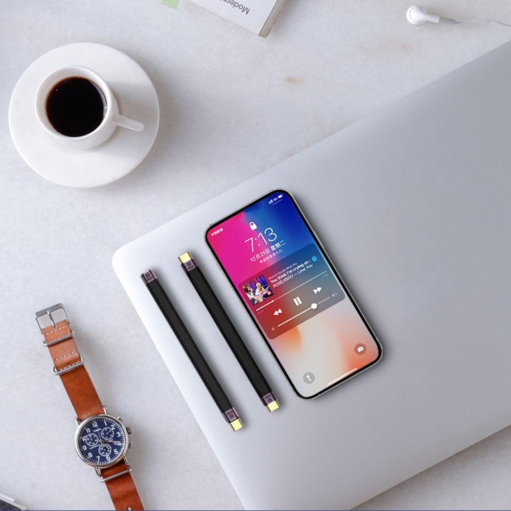 BAIHE สาย USB C แบบสั้นยืดหยุ่น 40Gbps QC4 สายชาร์จเร็ว - รูปที่ 4