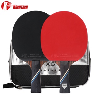 Kokutaku ชุดไม้ตีปิงปอง ITTF 4 5 6 ดาว พร้อมยาง 868 สองหน้า 2 ชิ้น และเคส