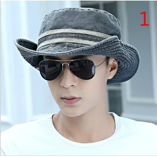 Mens outdoor fishermans hat summer sunscreen หมวกกันน็อกชายชาวประมงกลางแจ้งของฤดูร้อนพร้อมหมวกกันแดดปีนแสงแดด