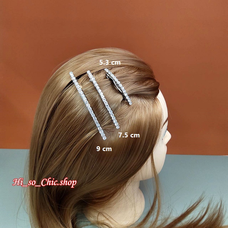 กิ๊บเพชร กิ๊บสปริง กิ๊บเกาหลีของแท้ 100% พลอยแถวเดียว (ราคาต่อชิ้น) - รูปที่ 3