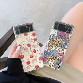 ใหม่ เคสโทรศัพท์มือถือ PC แข็ง แบบใส กันกระแทก สําหรับ Samsung Galaxy Z Flip 4 5G Z Flip 3