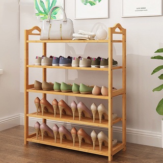 ไม้ไผ่ ชั้นวางรองเท้า หลายชั้น กันฝุ่น 3/4/5/6 layers shoe rack Homec