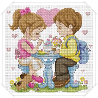 Love Story II (15-L) ชุดปักครอสติช ภิญญ์ ,Cross Stitch Kit Pinn (Pre Order)