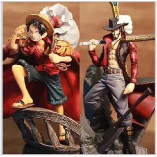 วันพีซ โมเดลวันพีช ฟิกเกอ One Piece The King of Shapers Overhead Battle Jolacol Mihawk Hawkeye Luffy Handmade