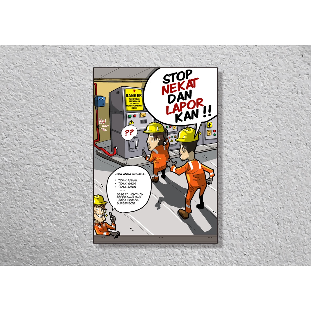 SP239 โปสเตอร์ K3 Safety A2 Frame - หยุดคอและรายงาน!