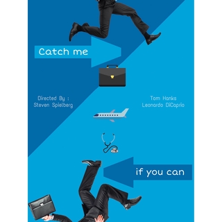 โปสเตอร์หนัง Catch Me If You Can จับให้ได้ถ้านายแน่จริง โปสเตอร์ Poster รูปภาพ ภาพติดผนัง Leonardo DiCaprio Tom Hanks