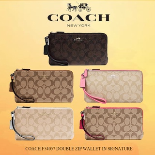 COACH F54057 DOUBLE ZIP WALLET IN SIGNATURE