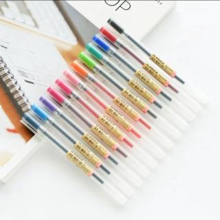 ปากกาเจล สีพื้น สไตล์ญี่ปุ่น สำหรับใช้ในโรงเรียน และสำนักงาน 12 ชิ้น