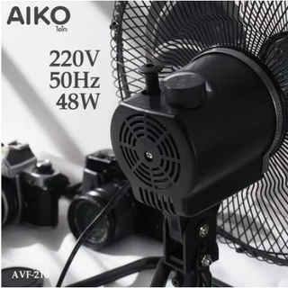 AIKO พัดลม ไอโกะ TURBO รุ่น AVF-210 ขนาด 10" สีดำ ส่ายได้ ใบพัดอลูมิเนียม *รับประกัน 2 ปี*