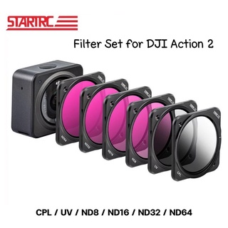 STARTRC DJI Action 2 ND Filters Kit CPL UV ND8 ND16 ND32 ND64 HD Optical Glass Camera Lens Filter for DJI Osmo Action 2