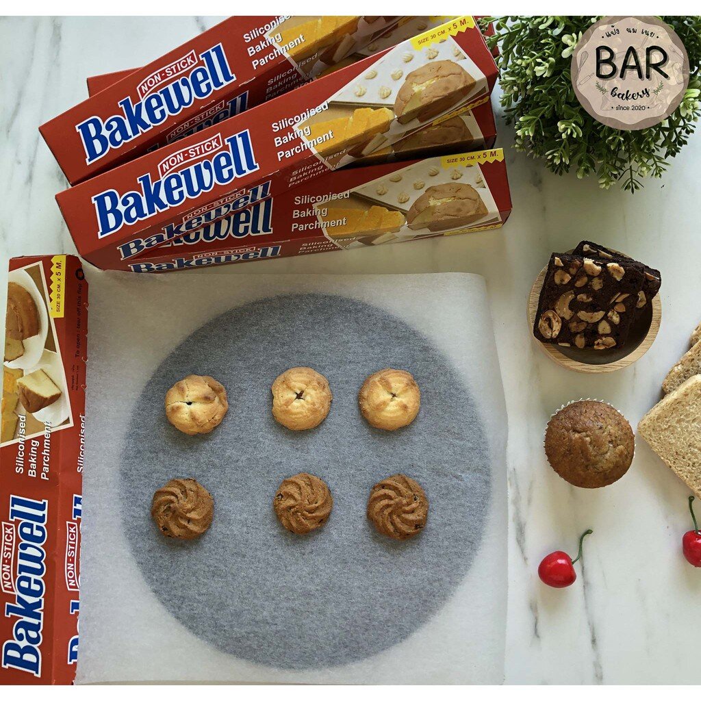 กระดาษไข Bakewell เคลือบพิเศษ(Non-Stick) ขนาด 30cm. x 5m.สำหรับรองอบขนม สามารถใช้ได้ทั้ง 2 ด้านและใช้ซ้ำได้หลายครั้ง ราคา ถูกที่สุด ดีลบีเคเค แกลเลอรีภาพที่ 4