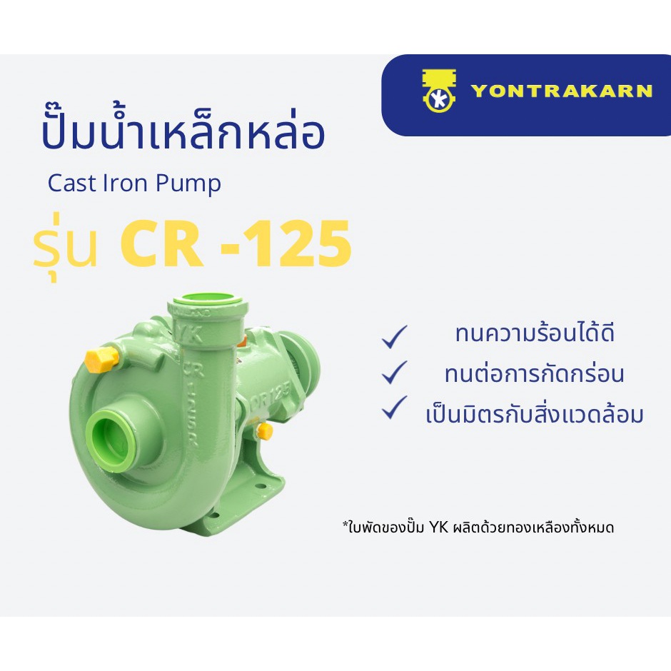 ปั๊มน้ำเหล็กหล่อ CR125 ขนาด 1
