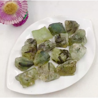 50g-250g Natural Prehnite Raw พรีไนต์/ Top High Premium Grade Quality Stone / Phrenite Rough Stone