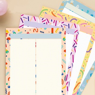 [4 แบบ] petite.decorr Candy notepads กระดาษโน้ต เส้นกริด B5