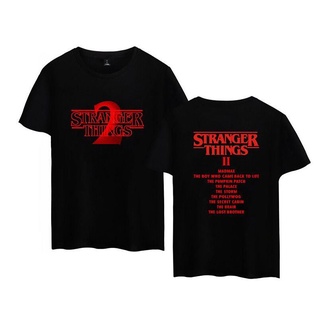 Alimoo Stranger Things เสื้อยืดผ้าฝ้ายสำหรับผู้ชายและผู้หญิงขนาดใหญ่ S-3XL เสื้อยืดคอกลมผ้าฝ้าย