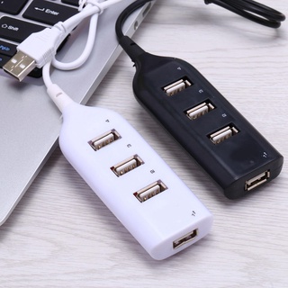 [คลังสินค้าใส] [ฮับ USB พร้อมพอร์ต 4 พอร์ต] Wired Micro USB 2.0 4-Port Distributor Multi Hub Splitter Power for Computer