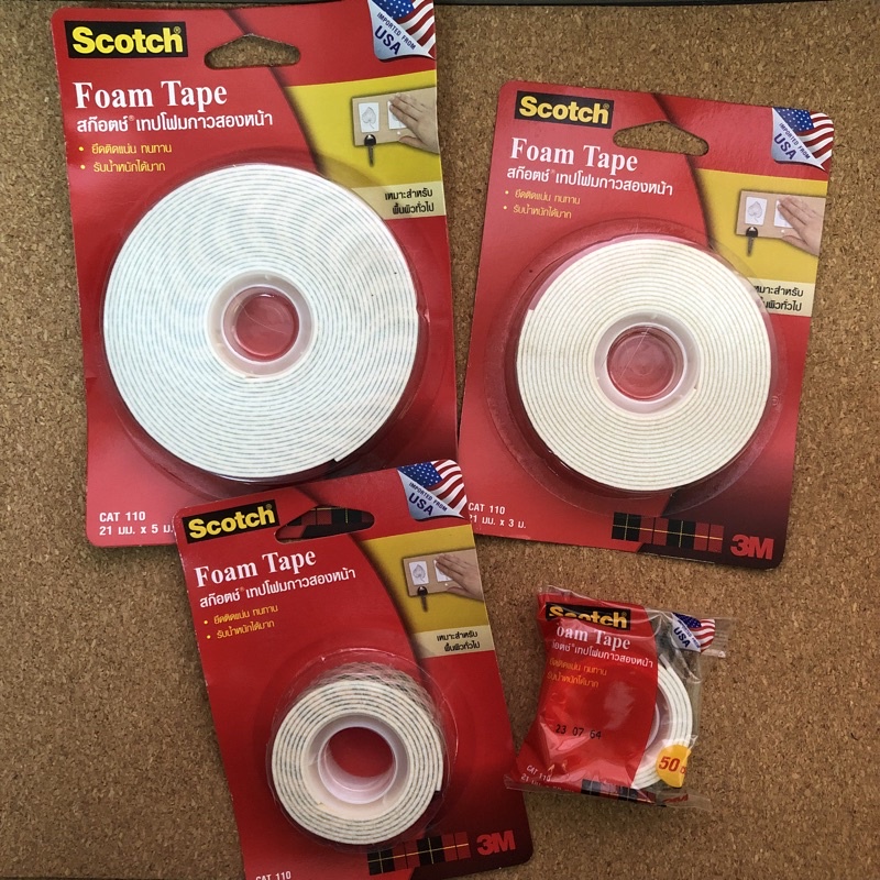 scotch foam tape เทปโฟม 50 เซน 1 เมตร