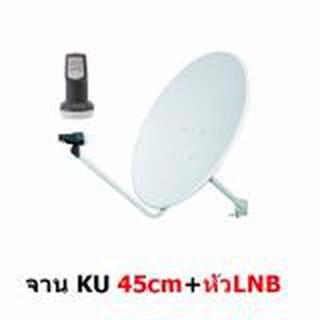 Mastersat หน้าจานดาวเทียม KU band OFFSET ขนาด 45 cm แบบขายึดผนัง มีหัว LNB Universal !