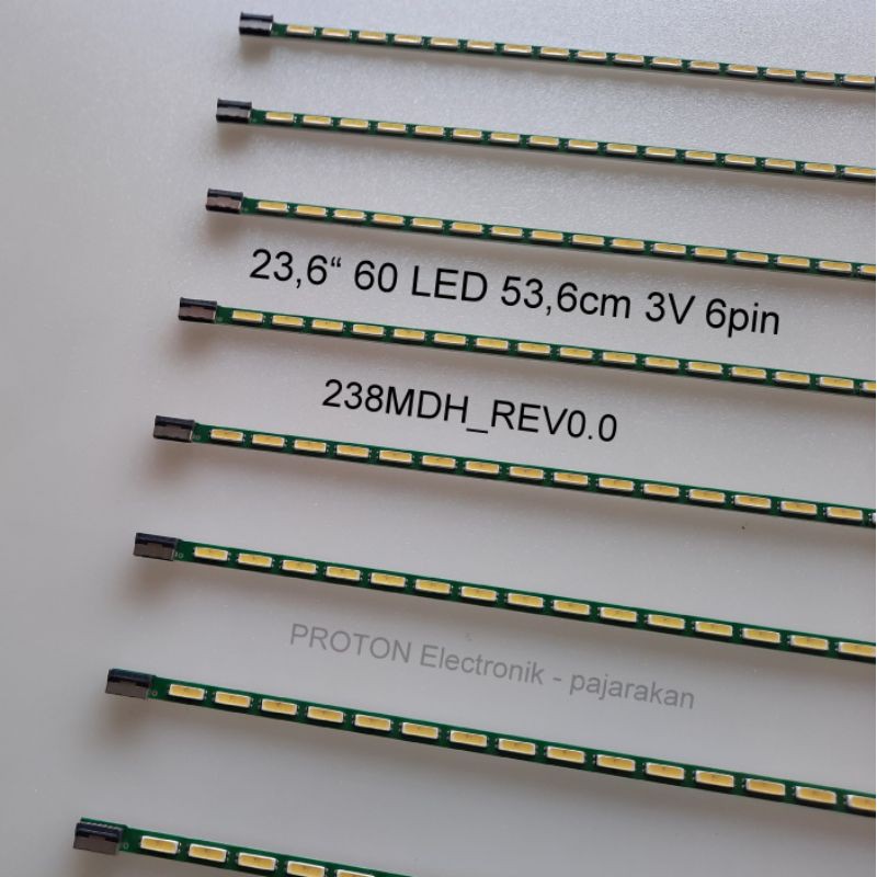 LG TV Backlight Lamp 24 นิ้ว 60 LED 3V SMD 53.5 ซม. 4 มม.ซ็อกเก็ต 6pin 45V. 238MDH_REV0.0 94V-0