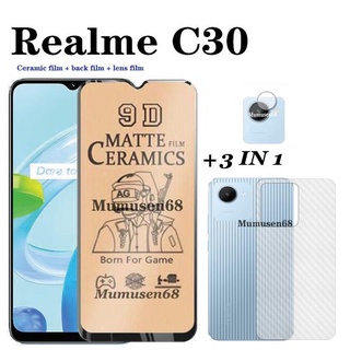 3in1 ฟิล์มเซรามิค ฟิล์มด้านหลัง ฟิล์มเลนส์ สําหรับ Realme C35 C31C30 C25Y C25S C21Y C11 2021