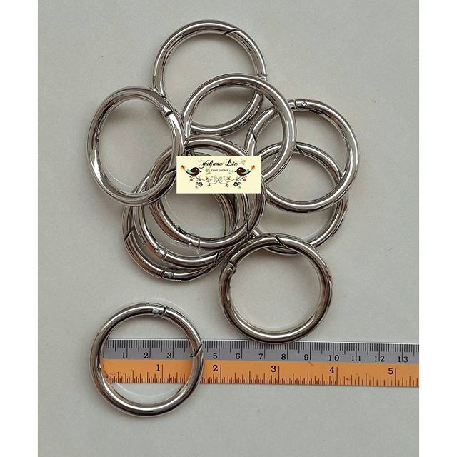 GANTUNGAN ROUND OPEN RING KEYCHAIN 3.8CM NICKEL